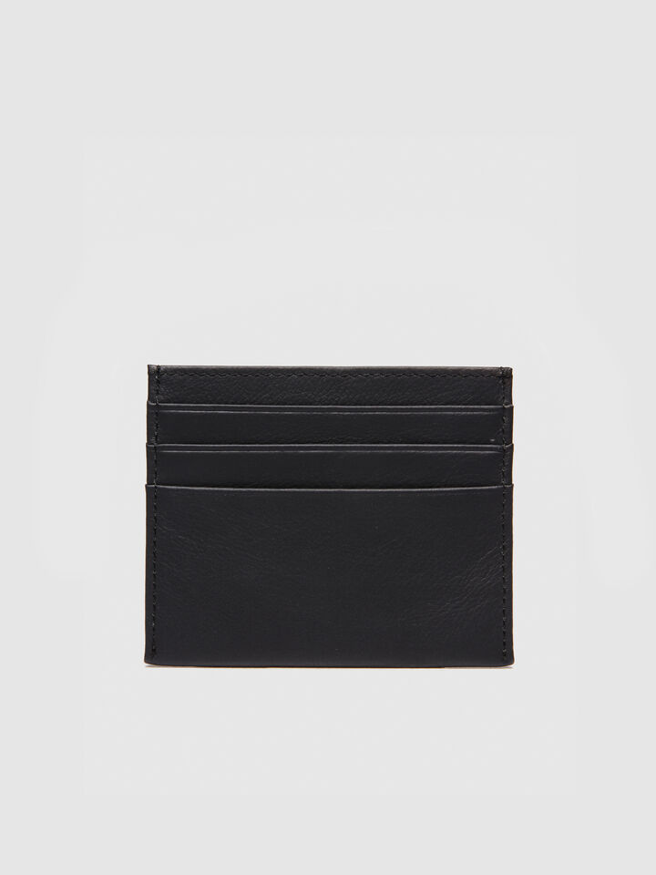 Leather card holder - null - Black | Sisley image number 1